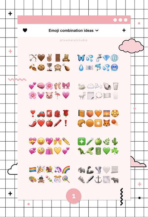 Here they are There are more than 20 of them, but the most relevant ones appear first. . Aesthetic emoji combos